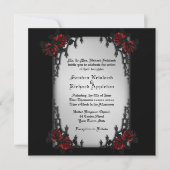French Quarter Iron Goth Thema Hochzeit Einladung (Vorderseite)