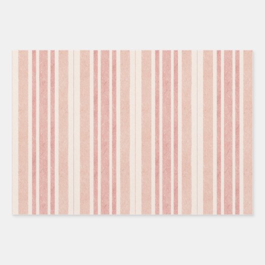 French Red Linen Geschenkpapier Set (Vorderseite 3)