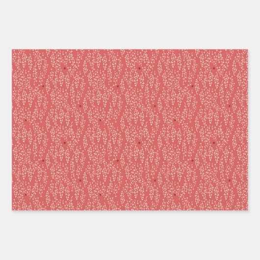 French Red Linen Geschenkpapier Set (Vorderseite 2)