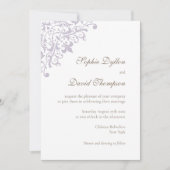 French Regency Lila Lilie Pattern Einladung (Vorderseite)