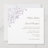 French Regency Lila Lilie Pattern Square Einladung (Vorderseite)