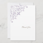 French Regency Lila Lilie Pattern Wedding Dankeskarte (Vorderseite)