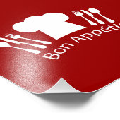 French Restaurant Koch Hat und Silverware Fotodruck (Ecke)