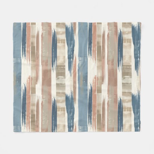 French Retro Brush Stripe Fleece Blanket (Vorderseite (Horizontal))