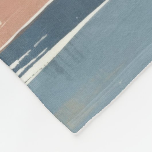 French Retro Brush Stripe Fleece Blanket (Ecke)