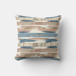 French Retro Brush Stripe Throw Pillow Kissen