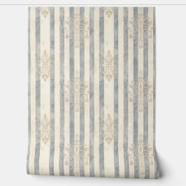 French Retro Damask Stripe Tapete