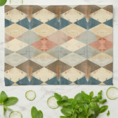French Retro Harlequin Diamond Kitchen Towels Geschirrtuch (Gefaltet)