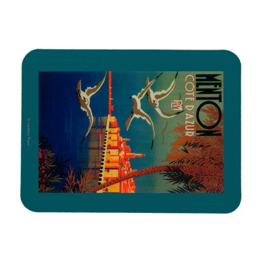 French Riviera Travel Poster # 1 Magnet (Horizontal)