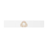 French Rococo Rose Monogram Wedding Einladungsbanderole (Flach)