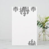French Rose Bouquet Briefpapier (Stehend Vorderseite)