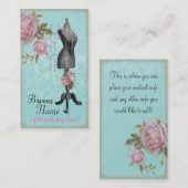 French Rosy Mannequin Visitenkarte (Vorne/Hinten)