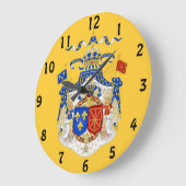 French Royal Coat of Arms Wall Clock Große Wanduhr (Winkel)