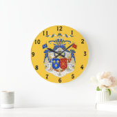 French Royal Coat of Arms Wall Clock Große Wanduhr (Zuhause)