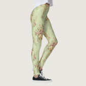 French Sage Green Viktorianisch Style Floral Rokok Leggings (Rechts)