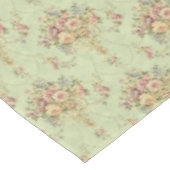 French Sage Green Viktorianisch Style Floral Rokok Tischdecke (Schrägansicht)