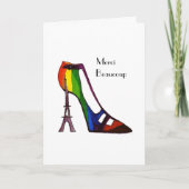 French Shoe Dankeschön Karte (Vorderseite)