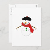 French Snowman Postkarte (Vorne/Hinten)