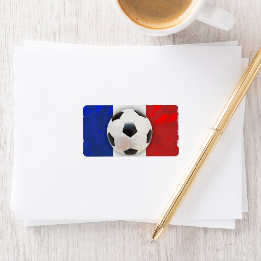 French Soccer Address Label Adressaufkleber (Insitu)