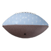 French Something Blue Classic Coquette Bow Football (Gedreht 270)