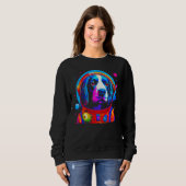 French Spaniel Dog Astronaut Sweatshirt (Vorne ganz)