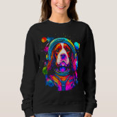French Spaniel Dog Space Science Sweatshirt (Vorderseite)