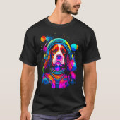 French Spaniel Dog Space Science T-Shirt (Vorderseite)