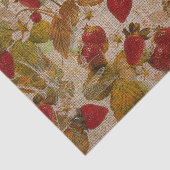 French Strawberries Cretonne Seidenpapier (Ausschnitt)