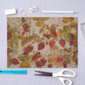 French Strawberries Cretonne Seidenpapier (Handwerk)