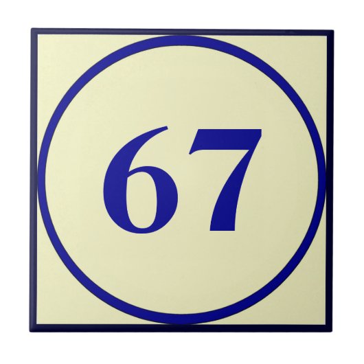 French Style House Numbers Personalize Number Cera Fliese (Vorderseite)