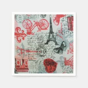 "French Style" Standard Cocktail Napkin Serviette