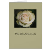 French Sympathy Card Mes Condoleances (Vorne)