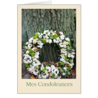 French Sympathy Card Mes Condoleances