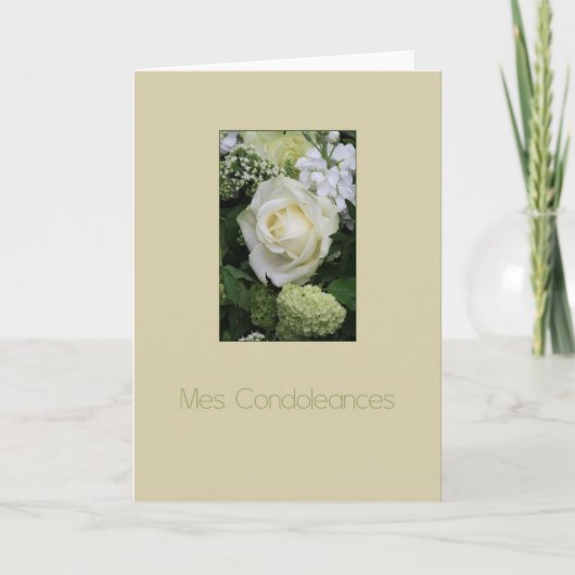 French Sympathy Card Mes Condoleances Karte (Vorderseite)
