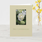 French Sympathy Card Mes Condoleances Karte (Gelbe Blume)