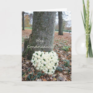 French Sympathy Card Mes Condoleances Karte