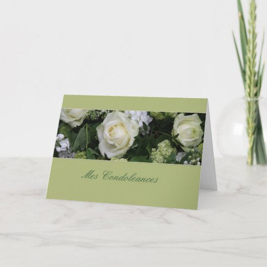 French Sympathy Card Mes Condoleances Karte (Vorderseite)