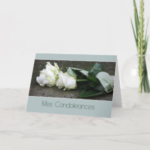 French Sympathy Card Mes Condoleances Karte