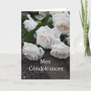 French Sympathy Card Mes Condoleances Karte
