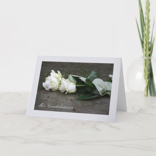 French Sympathy Card Mes Condoleances Karte (Vorderseite)