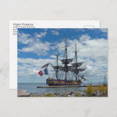 French Tallship Hermione Postkarte (Vorne/Hinten)
