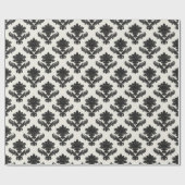 French Tapestry Black and White Geschenkpapier (Flach)