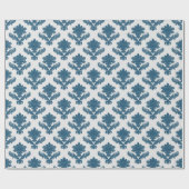 French Tapestry Blue and White Geschenkpapier (Flach)