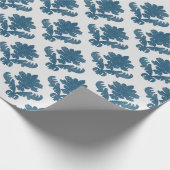 French Tapestry Blue and White Geschenkpapier (Ecke)