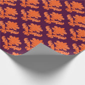 French Tapestry Orange Burgundy Geschenkpapier (Ecke)