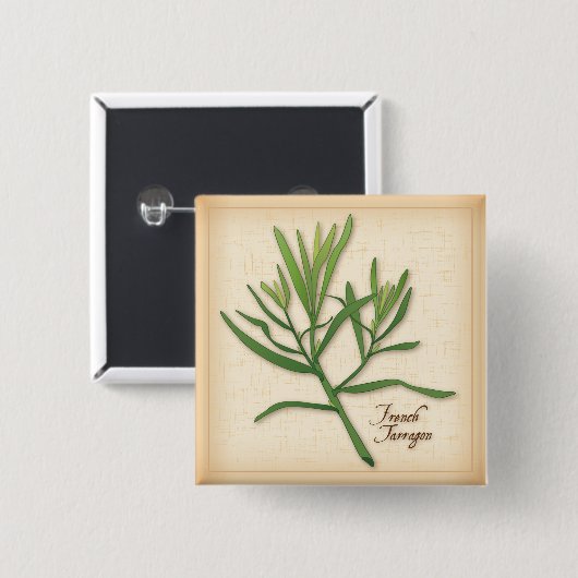 French Tarragon Herb Button (Vorne & Hinten)