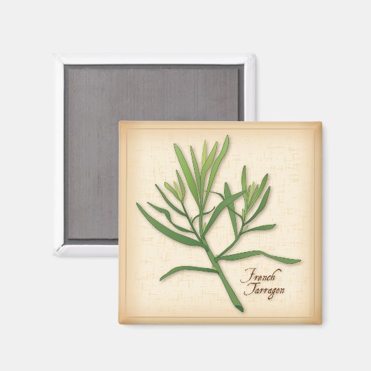 French Tarragon Herb Magnet (Vorderseite/Rückseite)