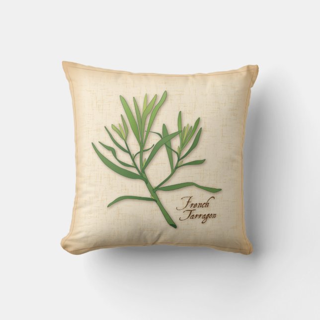 French Tarragon Herb Pillow Kissen (Vorderseite)