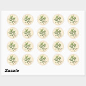 French Tarragon Round Sticker (Blatt)