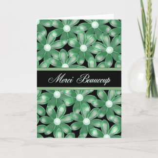 French Thank You Forest Flowers Card- Blank Dankeskarte